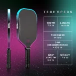 JOOLA Perseus 3S Dual Pickleball Paddle 14MM - Image 7